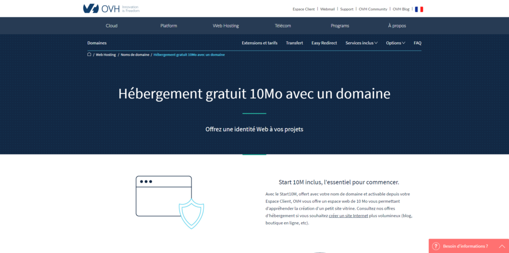 OVH- hébergement gratuit