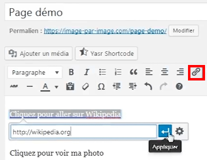 lien-wordpress-site